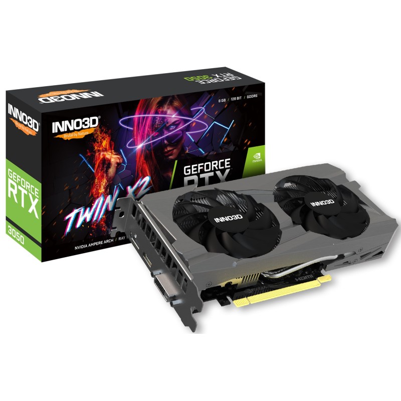 Inno3D GeForce RTX 3050 Twin X2 NVIDIA 8 GB GDDR6 Inno3D GeForce RTX 3050 Twin X2 NVIDIA 8 GB GDDR6