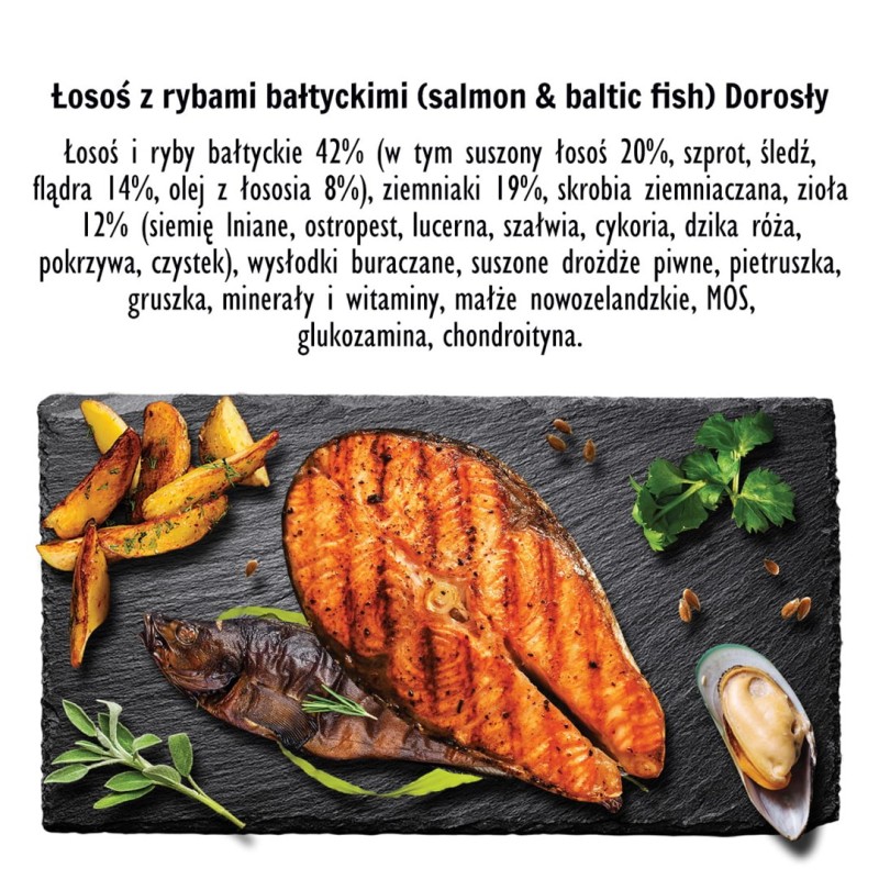 PAKA ZWIERZAKA Salmon with Baltic fish M - dry dog food - 9kg PAKA ZWIERZAKA Salmon with Baltic fish M - dry dog food - 9kg