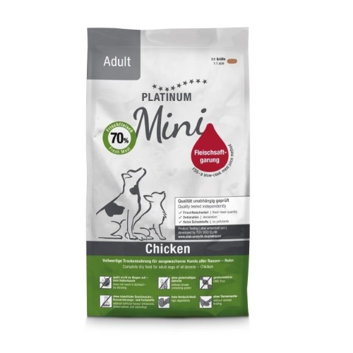 PLATINUM Adult Chicken Mini - semi-moist dog food - 900g