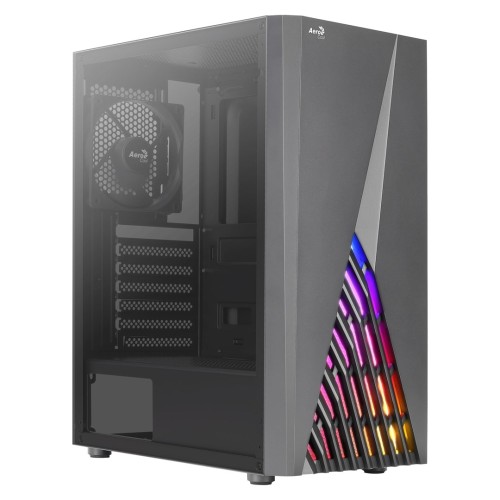 Aerocool DELTABKV1 ATX PC Case RGB Front Full Side Window 12cm Fan Black Aerocool DELTABKV1 ATX PC Case RGB Front Full Side Window 12cm Fan Black