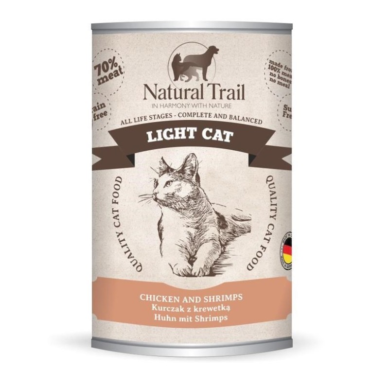 NATURAL TRAIL Light Cat Chicken with shrimp - wet cat food - 400g