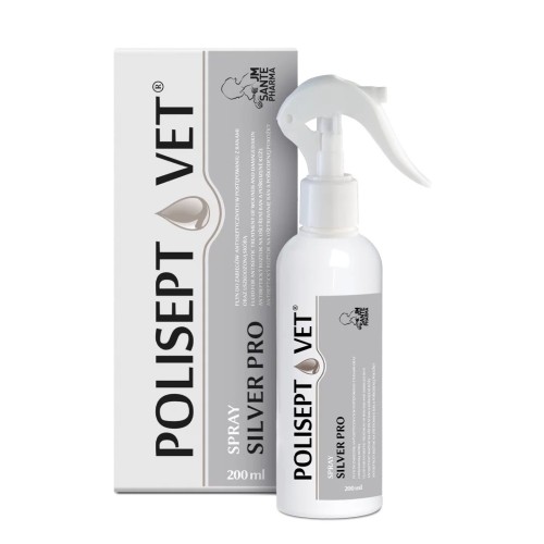 JM SANTE POLISEPT VET SPRAY PRO SILVER do pielęgnacji ran 200ml JM SANTE POLISEPT VET SPRAY PRO SILVER do pielęgnacji ran 200ml