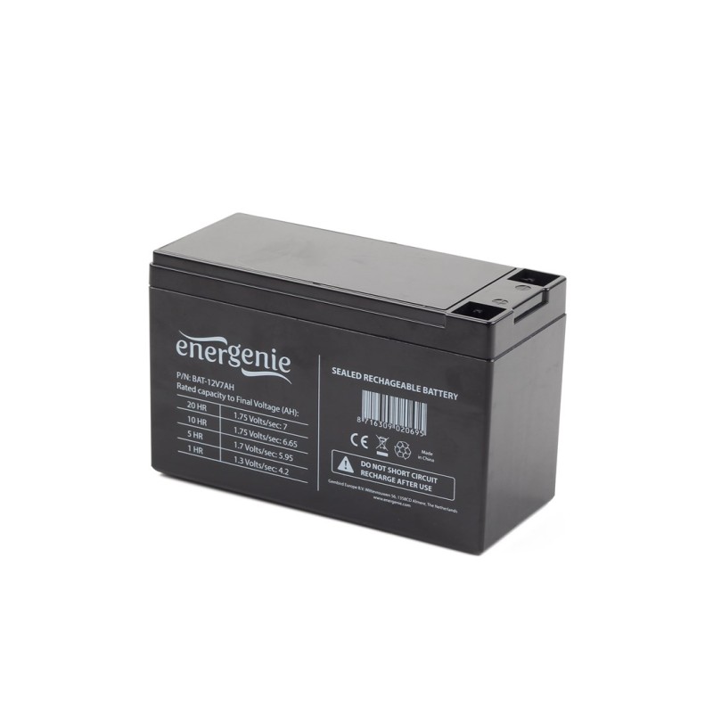 Gembird BAT-12V7AH Gel battery, universal 12V/7AH Gembird BAT-12V7AH Gel battery, universal 12V/7AH