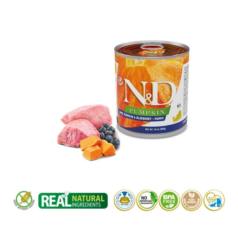 FARMINA N&D DOG LAMB&PUMPKIN&BLUEBERRY PUPPY 285g FARMINA N&D DOG LAMB&PUMPKIN&BLUEBERRY PUPPY 285g