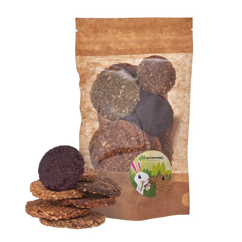 FACTORYHERBS MIX cookies with flaxseed - treat for rodents and rabbits - 150g FACTORYHERBS MIX cookies with flaxseed - treat for rodents and rabbits - 150g