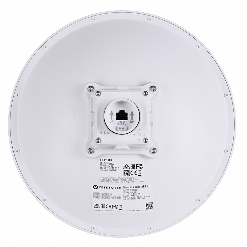 Mikrotik Wire nRAY 2000 Mbit/s White Power over Ethernet (PoE) Mikrotik Wire nRAY 2000 Mbit/s White Power over Ethernet (PoE)