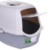 DIAMENTIQ BAYA whie/light grey -  cat litter box - 55,5 x 40 x 38,7 cm