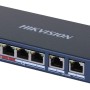 Hikvision DS-3E0106HP-E Network Links Unmanaged Fast Ethernet (10/100) PoE Support Blue