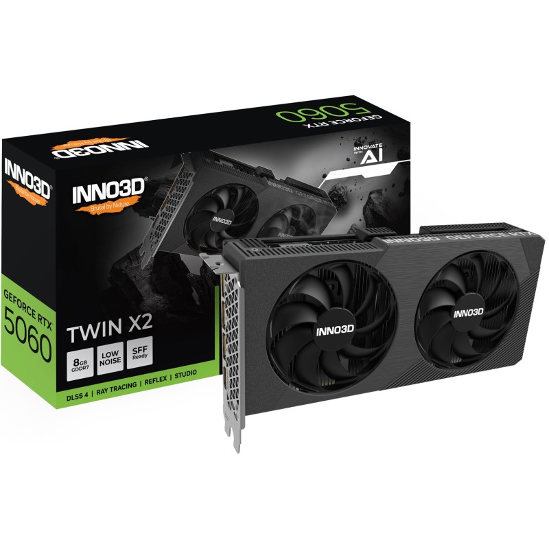 INNO3D GeForce RTX 5060 Twin X2 NVIDIA 8 GB GDDR7 INNO3D GeForce RTX 5060 Twin X2 NVIDIA 8 GB GDDR7