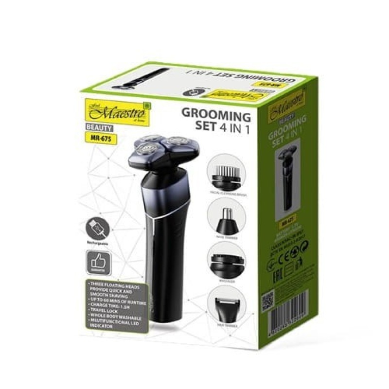 MAESTRO MR-675 5-in-1 USB shaving kit MAESTRO MR-675 5-in-1 USB shaving kit