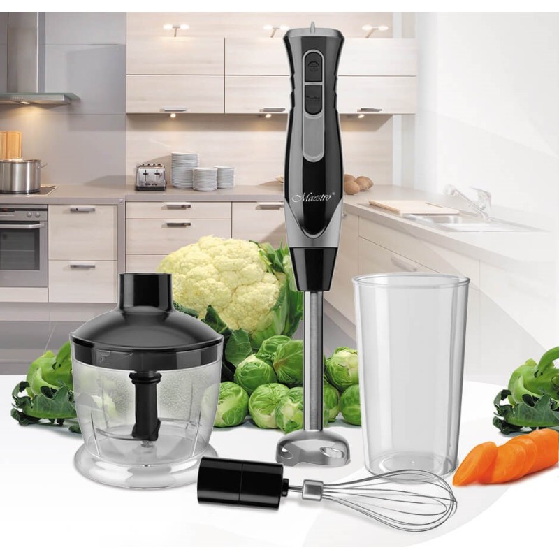 Hand blender Maestro MR-566 3-in-1 set 500 W Black