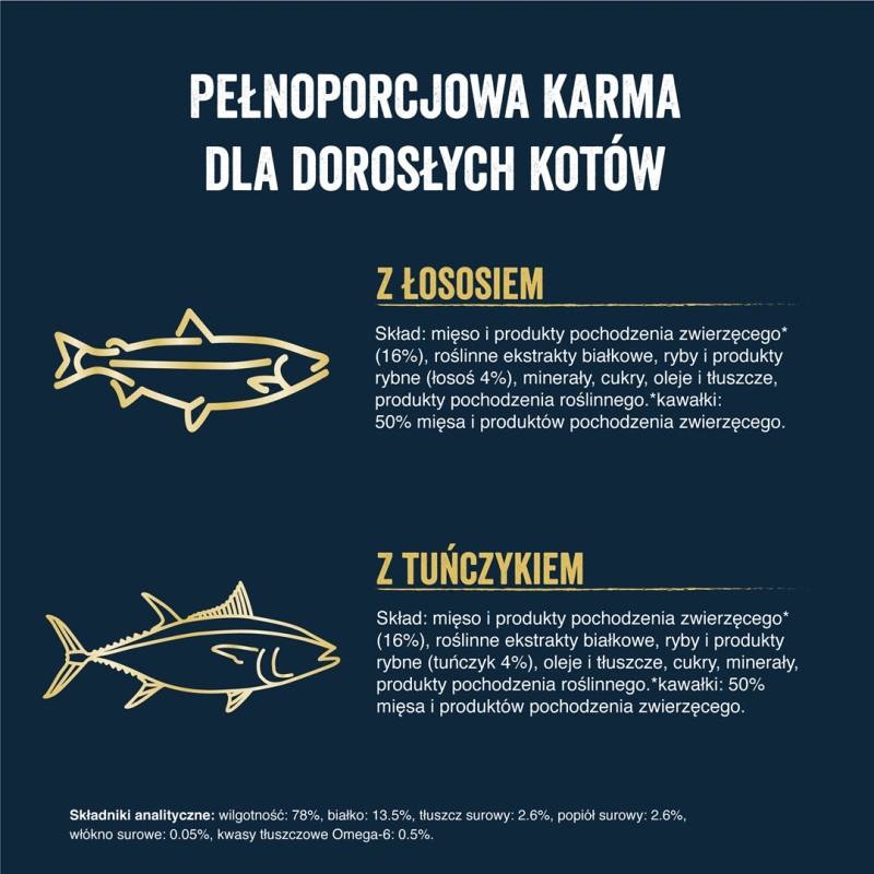 Tuf Tuf kawałki mięsne z rybą dla kota puszka 415g Tuf Tuf kawałki mięsne z rybą dla kota puszka 415g