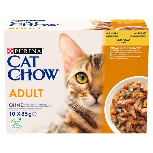 PURINA Cat Chow Chicken, Zucchini - wet cat food - 10x85 g PURINA Cat Chow Chicken, Zucchini - wet cat food - 10x85 g