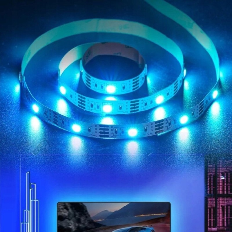 Vention RGB FPC LED strip with remote control, 5V, 5m