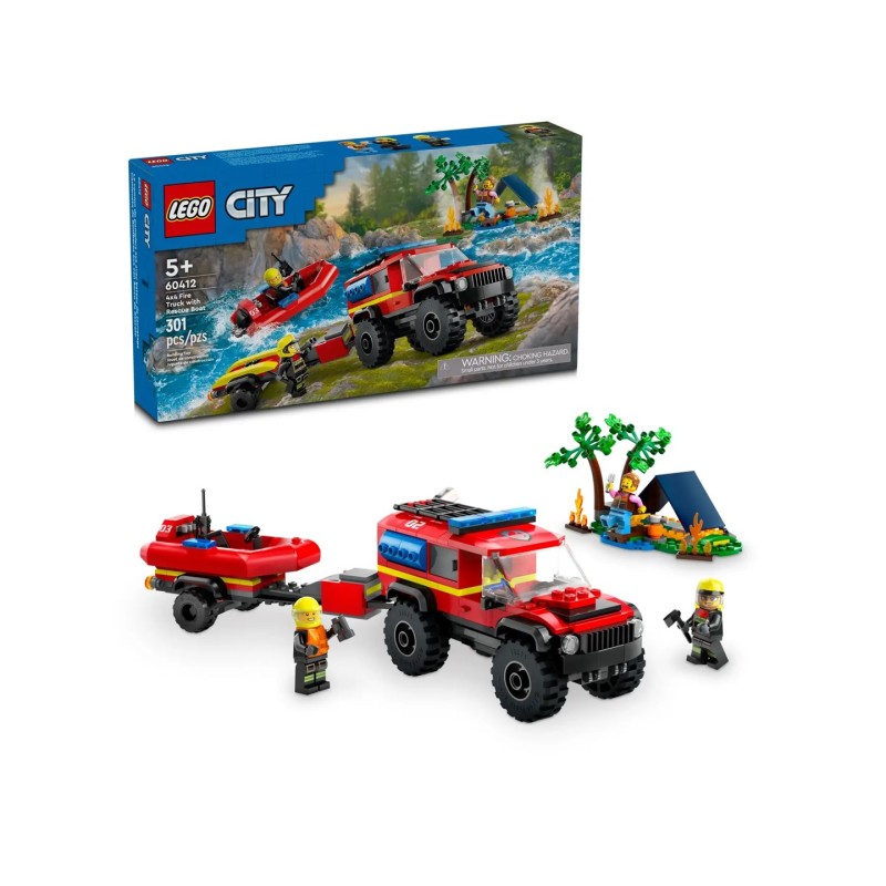 LEGO CITY 60412 4X4 FIRE TRUCK WITH RESCUE BOAT LEGO CITY 60412 4X4 FIRE TRUCK WITH RESCUE BOAT