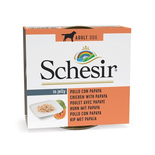 SCHESIR Chicken with papaya in jelly - wet dog food - 150g SCHESIR Chicken with papaya in jelly - wet dog food - 150g