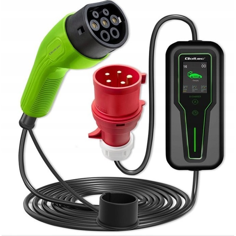 Qoltec Mobile charger for EV cars 2-in-1 Type 2 3.5 kW 230 V Qoltec Mobile charger for EV cars 2-in-1 Type 2 3.5 kW 230 V