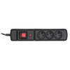 Activejet COMBO 3GN 3M black power strip with cord