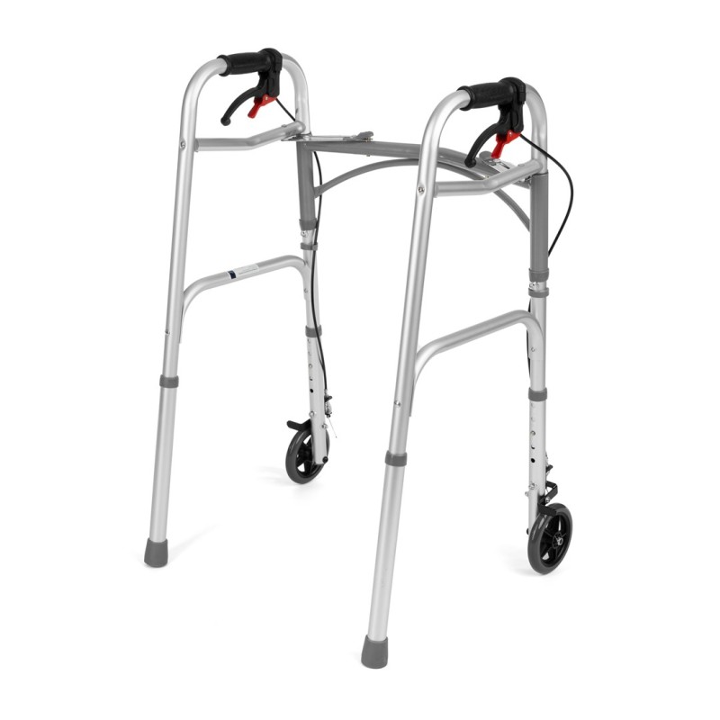 Four-wheeled wheelchair with brakes TIMAGO JMC-C 3223 Silver Four-wheeled wheelchair with brakes TIMAGO JMC-C 3223 Silver