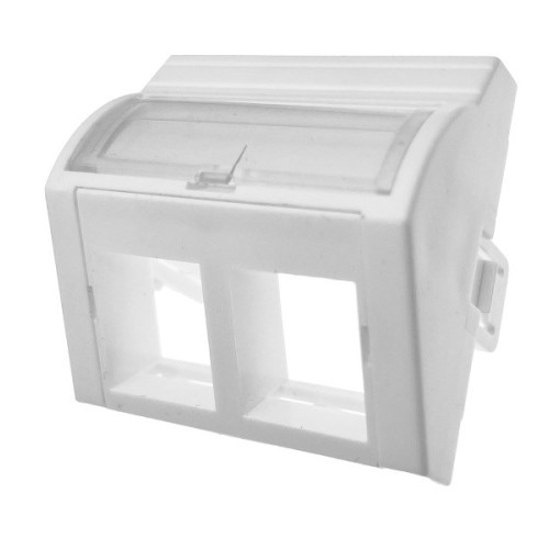 Adapter 45x45 2xRJ45 (wypukły kątowy) ALANTEC Adapter 45x45 2xRJ45 (wypukły kątowy) ALANTEC