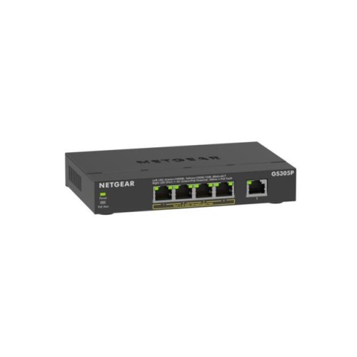 NETGEAR GS305Pv3 Unmanaged Gigabit Ethernet (10/100/1000) Power over Ethernet (PoE) Black