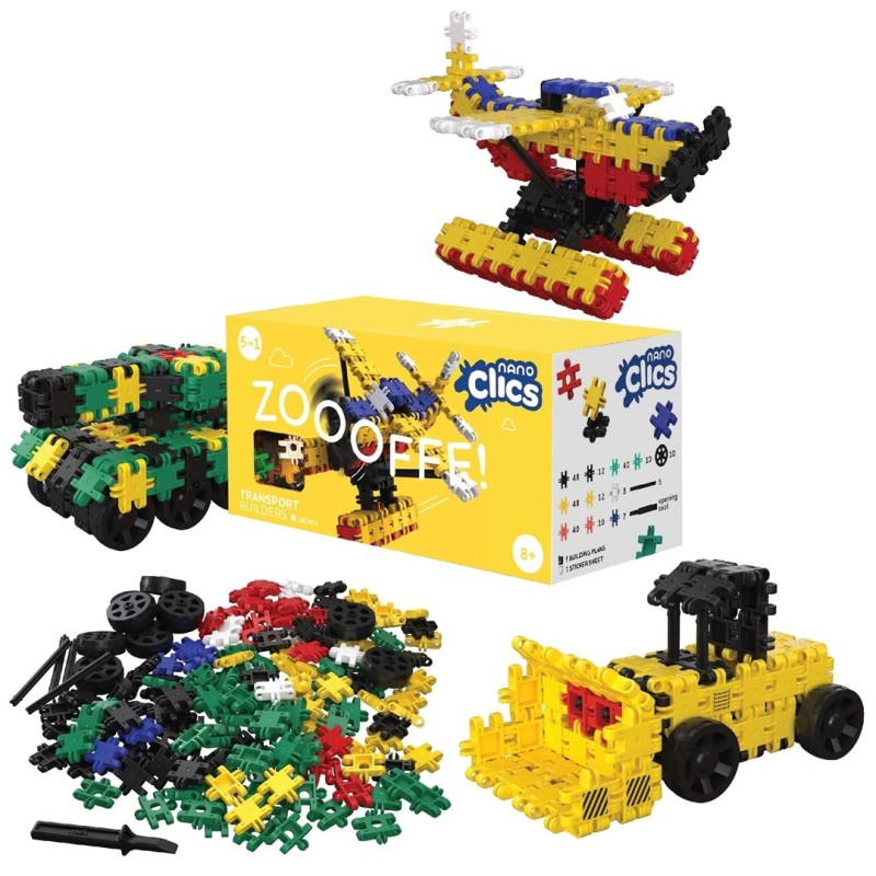 Building blocks Nano Clics - Transport Builders - 250 elements (NC007) Building blocks Nano Clics - Transport Builders - 250 elements (NC007)