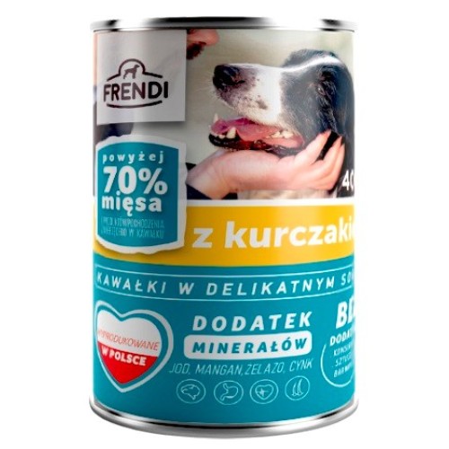FRENDI with Chicken chunks in delicate sauce - wet dog food - 400g FRENDI with Chicken chunks in delicate sauce - wet dog food - 400g