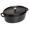 STAUB CAST IRON OVAL POT 4.2L BLACK