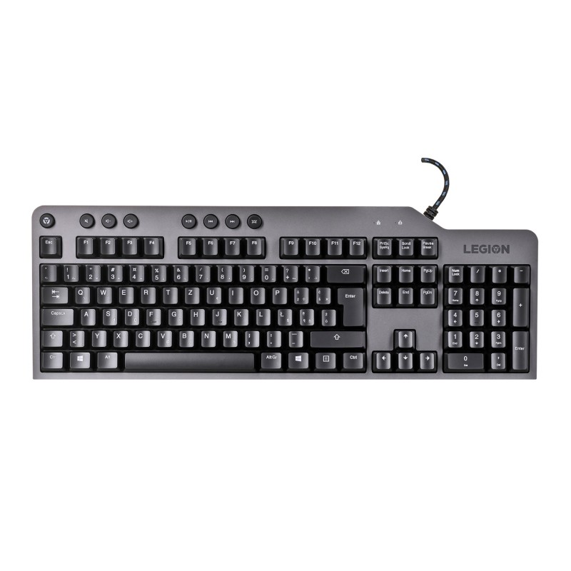 Lenovo Legion K500 keyboard USB QWERTZ Black, Grey