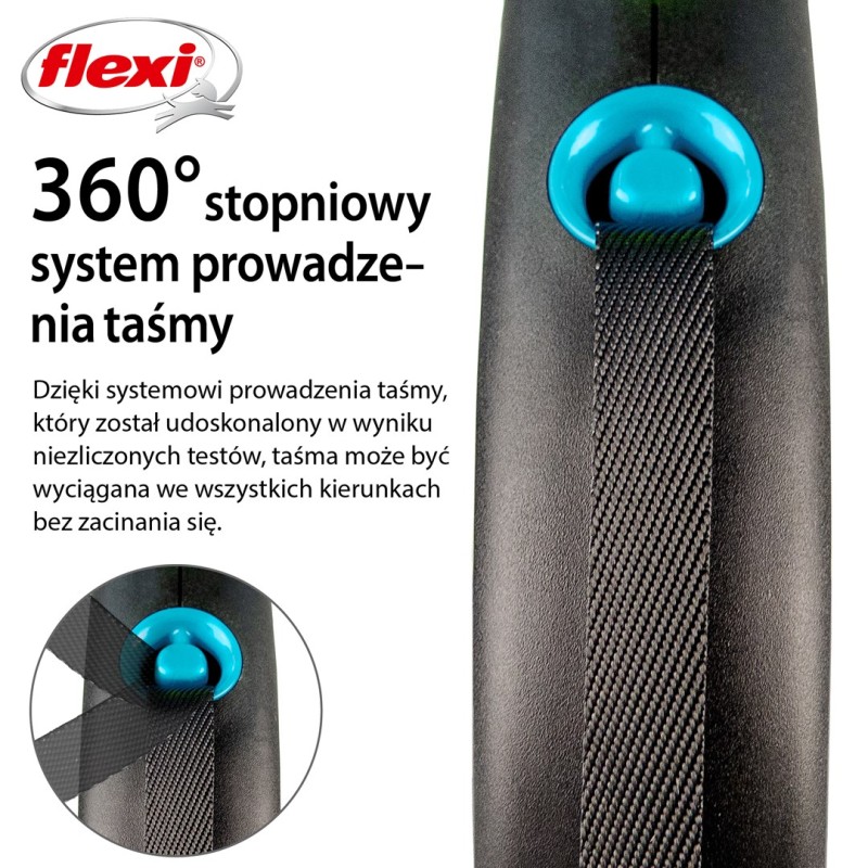 Flexi Automatic leash Black Design S 5 m, Blue Flexi Automatic leash Black Design S 5 m, Blue