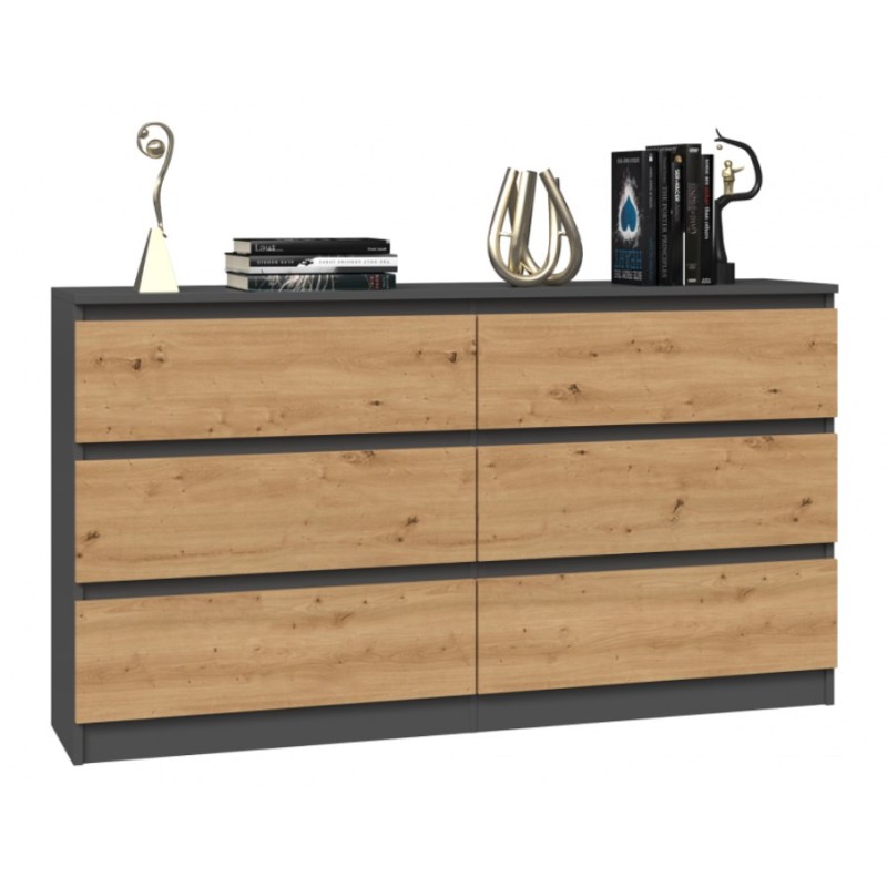 Topeshop M6 140 ANT/ART KPL chest of drawers Topeshop M6 140 ANT/ART KPL chest of drawers