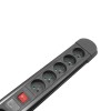 Maclean power strip, 10 outlet extension cord, 2 switches, protection and overload indication, 3680W, MCE10