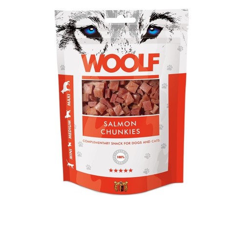 WOOLF Salmon Chunkies - dog and cat treat - 100 g WOOLF Salmon Chunkies - dog and cat treat - 100 g