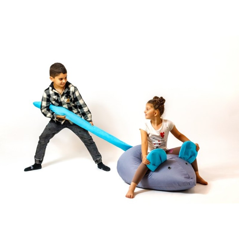 Sako bag pouffe Mouse grey-blue L 110 x 80 cm Sako bag pouffe Mouse grey-blue L 110 x 80 cm