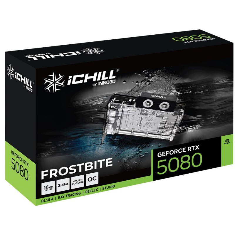 Inno3D iChill GeForce RTX 5080 FROSTBITE NVIDIA 16 GB GDDR7 Inno3D iChill GeForce RTX 5080 FROSTBITE NVIDIA 16 GB GDDR7