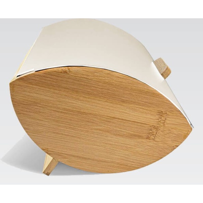 Maestro MR-1775-IVORY bread box Other Ivory, Wood Bamboo, Metal