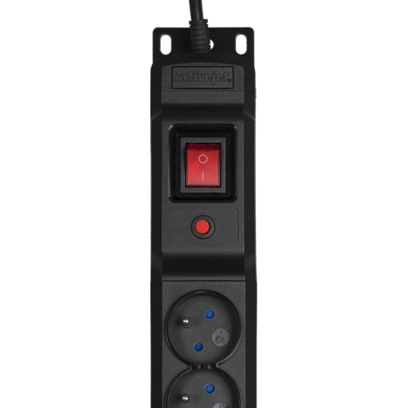 Activejet COMBO 12 socket power strip 3m black Activejet COMBO 12 socket power strip 3m black