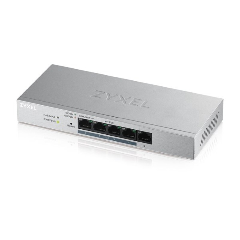 Zyxel GS1200-5HP v2 Managed Gigabit Ethernet (10/100/1000) Power over Ethernet (PoE) Grey Zyxel GS1200-5HP v2 Managed Gigabit Ethernet (10/100/1000) Power over Ethernet (PoE) Grey