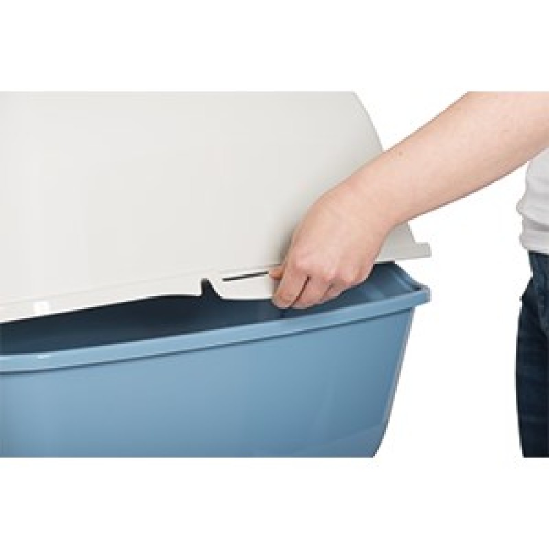 ROTHO Bailey Hooded litter box Blue, White ROTHO Bailey Hooded litter box Blue, White