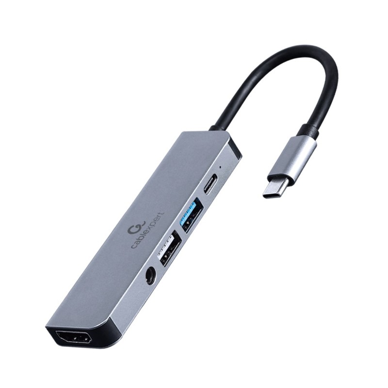 Gembird A-CM-COMBO5-02 USB Type-C 5-in-1 multi-port adapter (Hub + HDMI + PD + stereo audio) Gembird A-CM-COMBO5-02 USB Type-C 5-in-1 multi-port adapter (Hub + HDMI + PD + stereo audio)