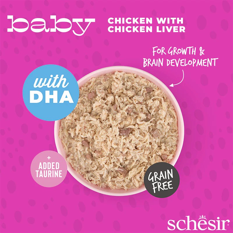 SCHESIR Baby Chicken with liver in broth - wet food for kittens - 70g SCHESIR Baby Chicken with liver in broth - wet food for kittens - 70g