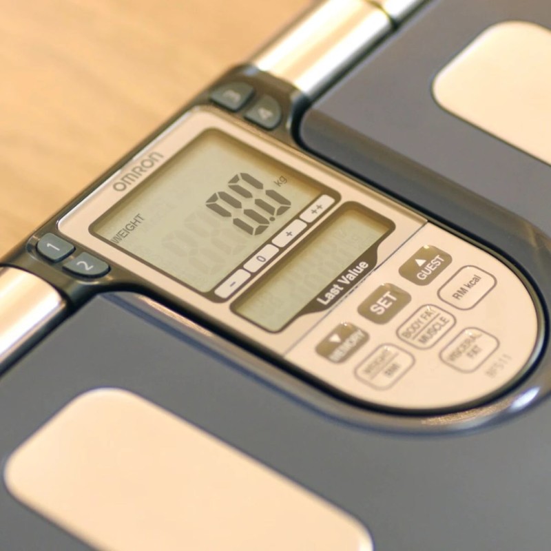 Omron BF511 Square Blue Electronic personal scale Omron BF511 Square Blue Electronic personal scale