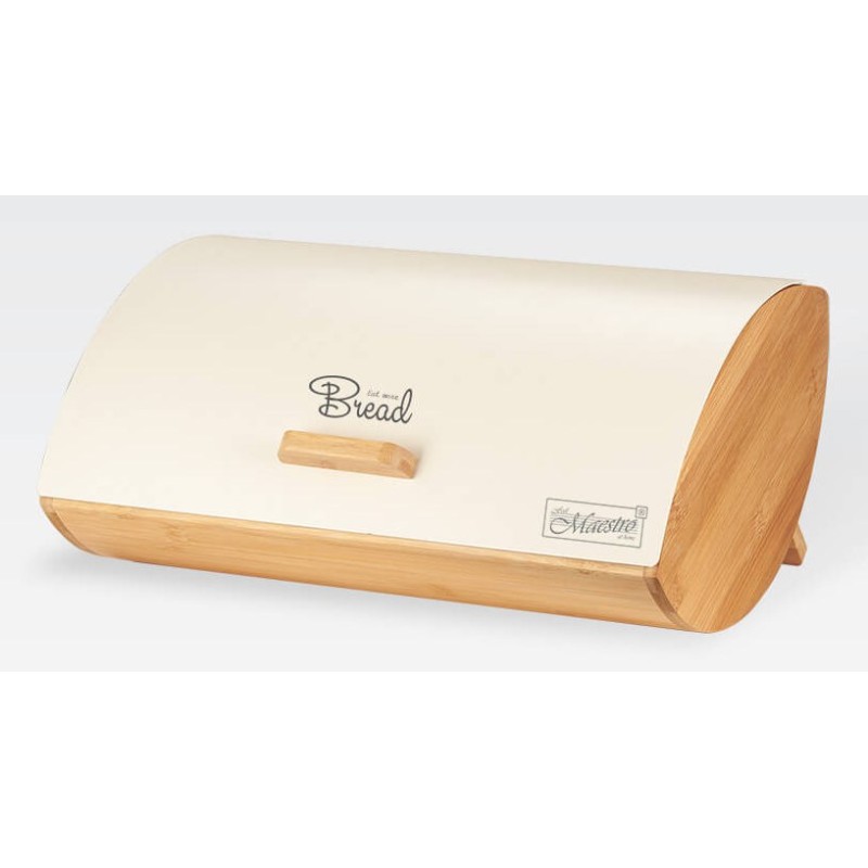 Maestro MR-1775-IVORY bread box Other Ivory, Wood Bamboo, Metal
