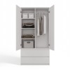 Topeshop SZAFA MALWA B bedroom wardrobe/closet 5 shelves 2 door(s) White