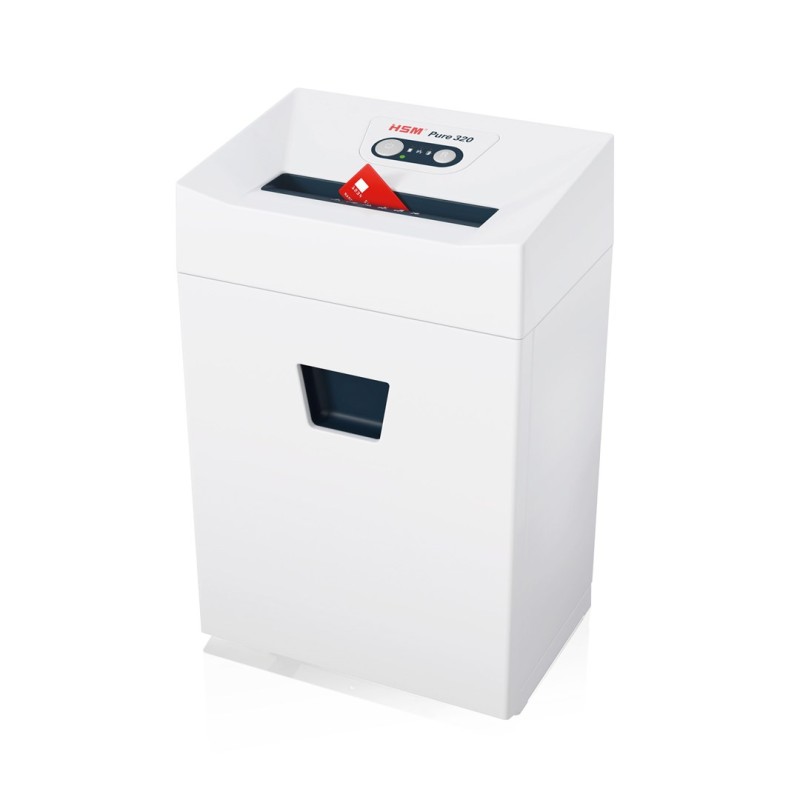 HSM Pure 320 paper shredder Particle-cut shredding 23 cm White HSM Pure 320 paper shredder Particle-cut shredding 23 cm White
