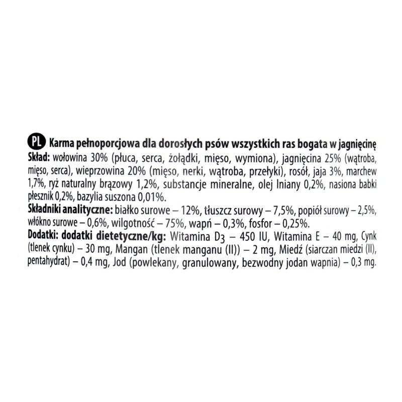 DOLINA NOTECI Premium Rich in lamb - wet dog food - 400 g DOLINA NOTECI Premium Rich in lamb - wet dog food - 400 g