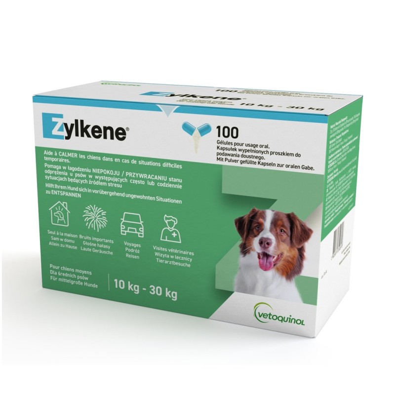 VETOQUINOL Zylkene (10-30 kg) - calming tablets for dogs – 10 pcs