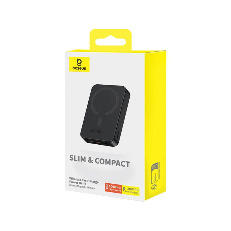 Baseus P10059001113-00 Lithium polymer (LiPo) power bank 10000 mAh Wireless charging Black Baseus P10059001113-00 Lithium polymer (LiPo) power bank 10000 mAh Wireless charging Black