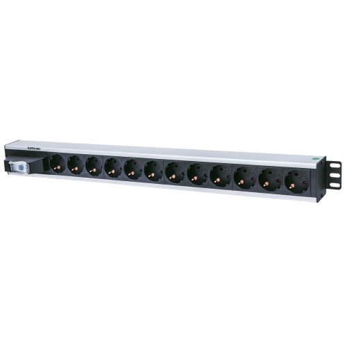 Intellinet Vertical Rackmount 12-Way Power Strip - German Type, With Single Air Switch, No Surge Protection Intellinet Vertical Rackmount 12-Way Power Strip - German Type, With Single Air Switch, No Surge Protection