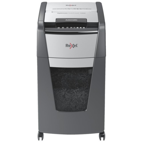 Rexel Optimum AutoFeed+ 225X paper shredder Cross shredding 55 dB 23 cm Black, Grey Rexel Optimum AutoFeed+ 225X paper shredder Cross shredding 55 dB 23 cm Black, Grey